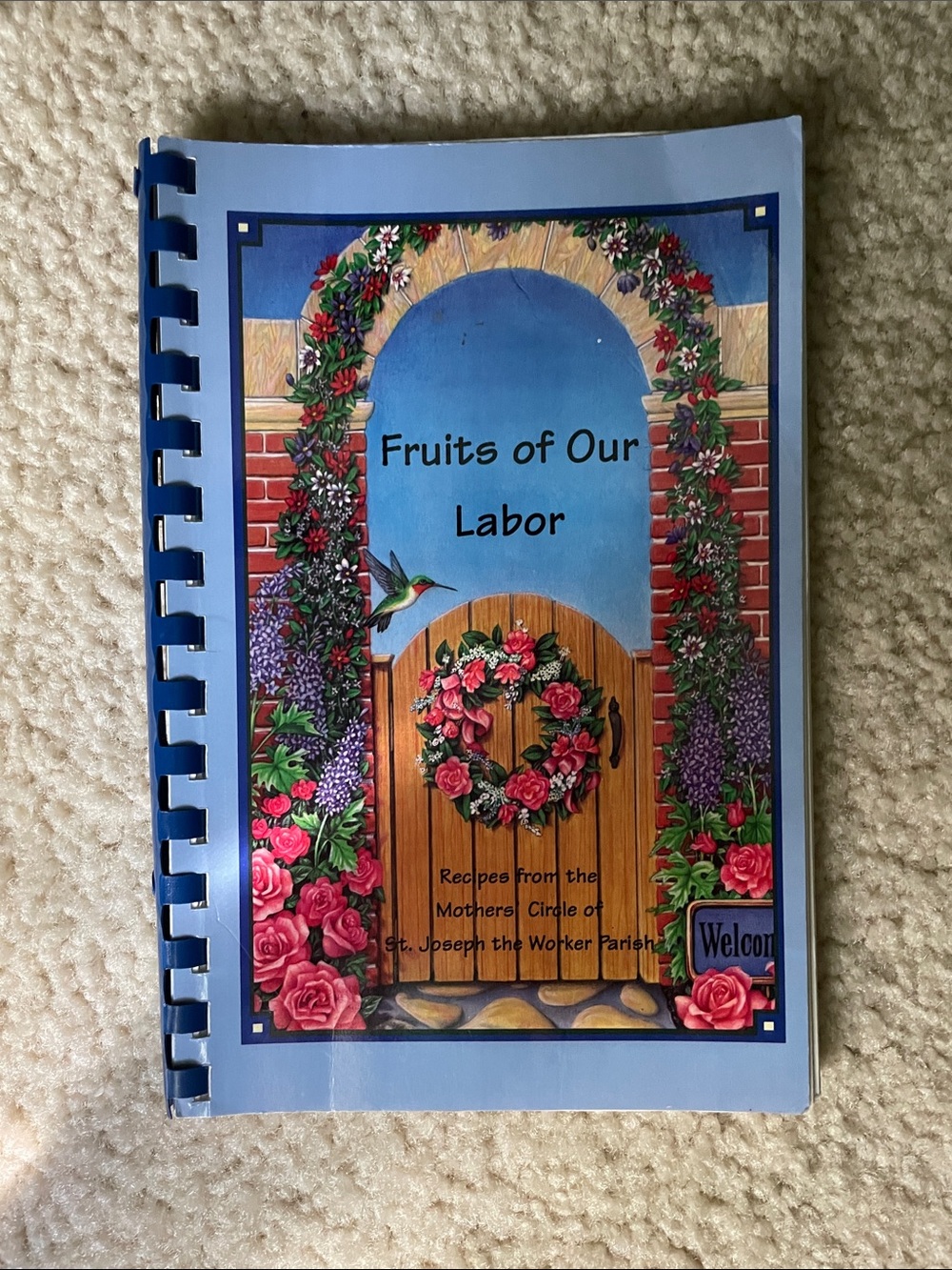 Fruits of Our Labor Blue Floral Cookbook